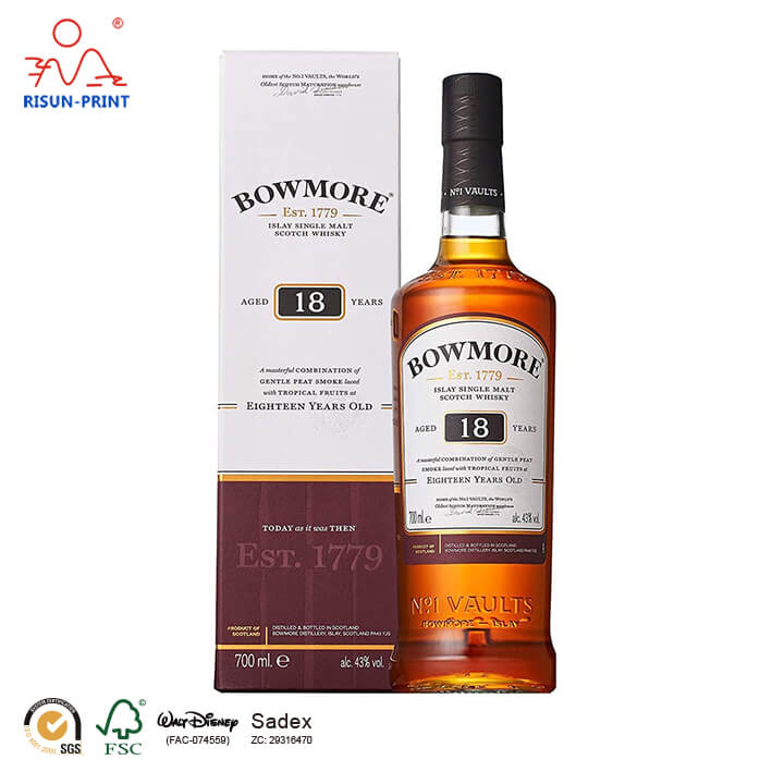 Bowmore 威士忌18年單瓶酒盒,酒盒單瓶禮盒包裝